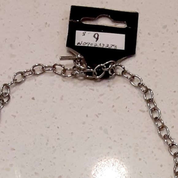 Gray Peacock feather layered necklace - Picture 2 of 2